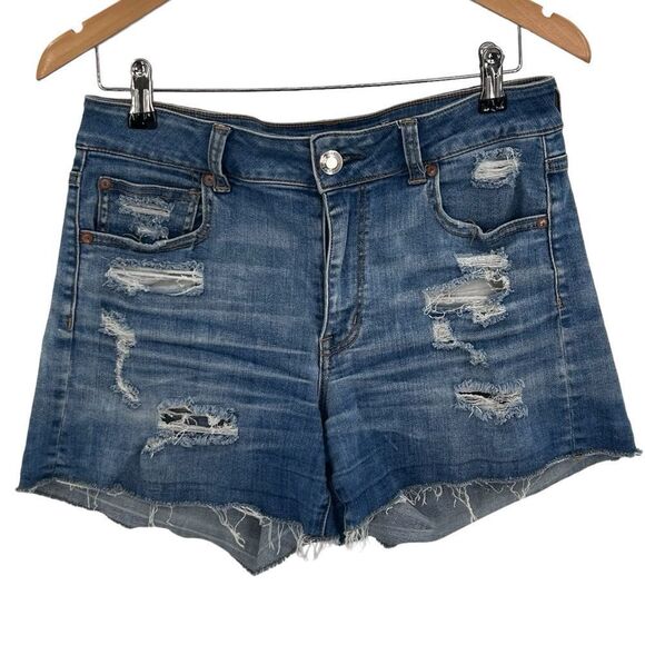 American Eagle Hi-Rise shortie distressed.  Size 10 - Picture 1 of 6